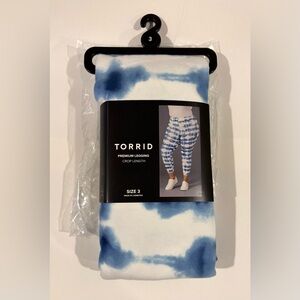 Torrid Crop Premium Leggings – Blue Tie-Dye | Size 3 (3X) NWT